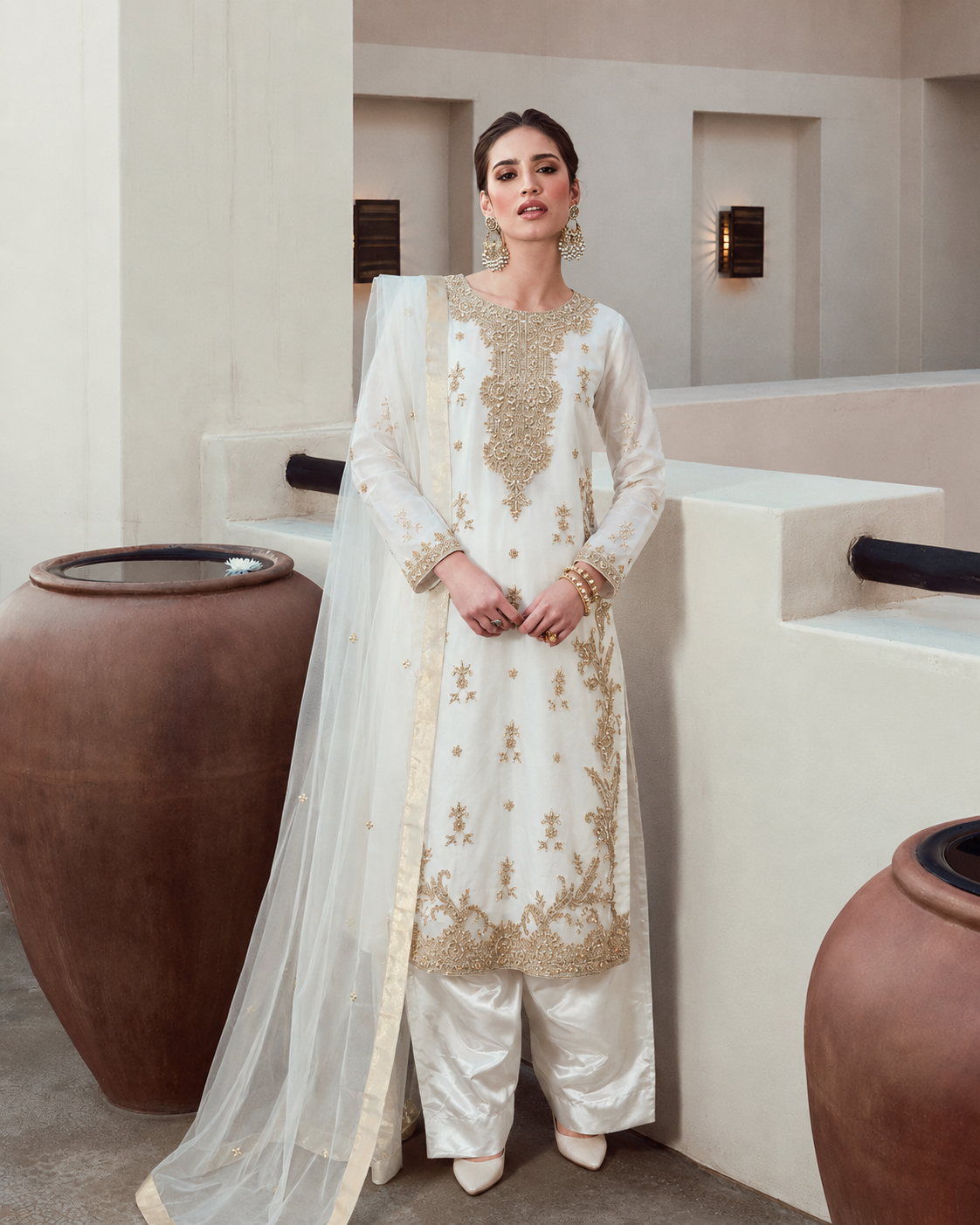 Gorgent White Silk Formal Shirt — SKU P 5102